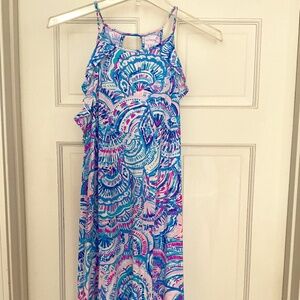 Lilly Pulitzer tank dress with ruffles in cotton blend
